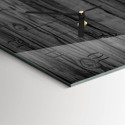 Square wall clock Wood
