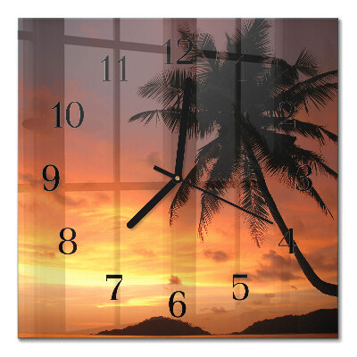 Square wall clock Palm
