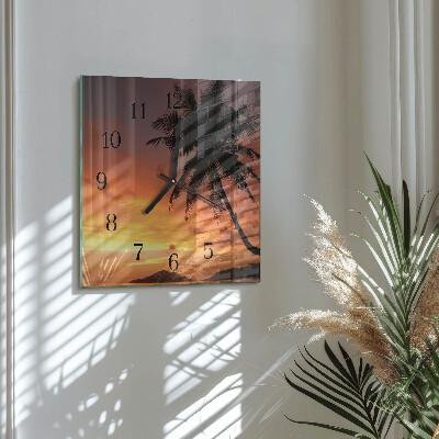 Square wall clock Palm