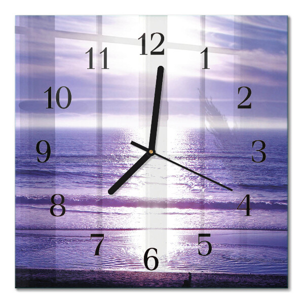 Square kitchen clock Sea