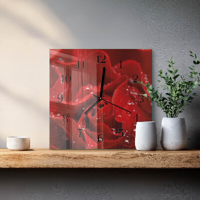 Square kitchen clock Rose