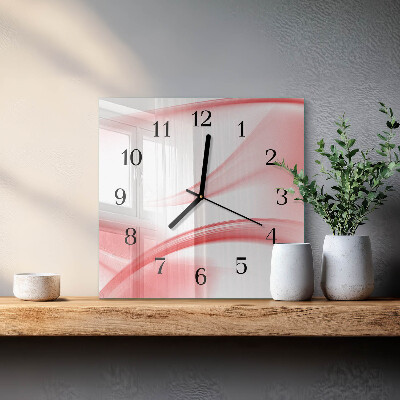 Square wall clock Abstract art
