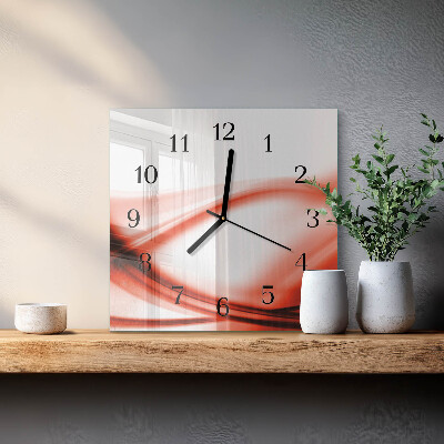 Square kitchen clock Abstract lines