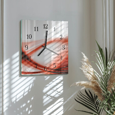 Square kitchen clock Abstract lines