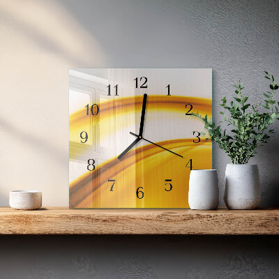 Glass clock square Abstract art