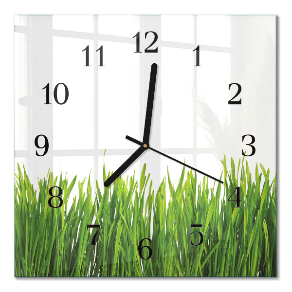 Square wall clock Grass