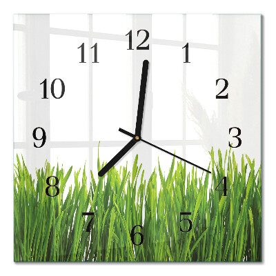 Square wall clock Grass