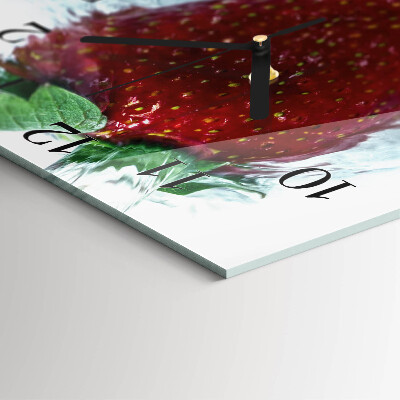Square kitchen clock Strawberry