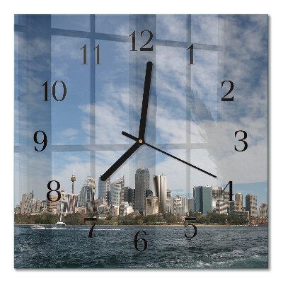 Glass clock square City
