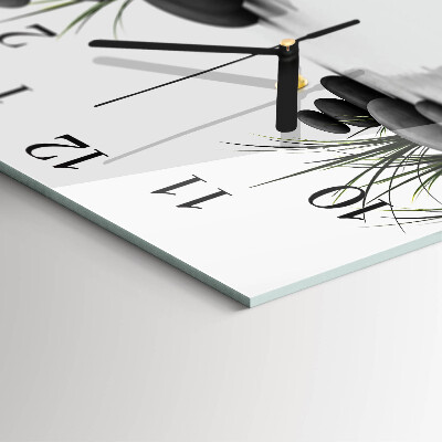 Square wall clock Spa stones