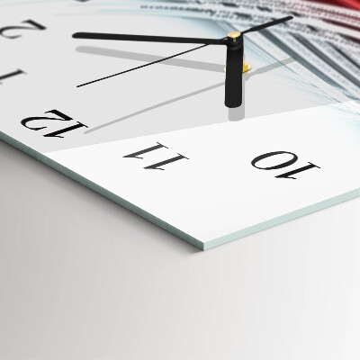 Glass wall clock square Abstraction