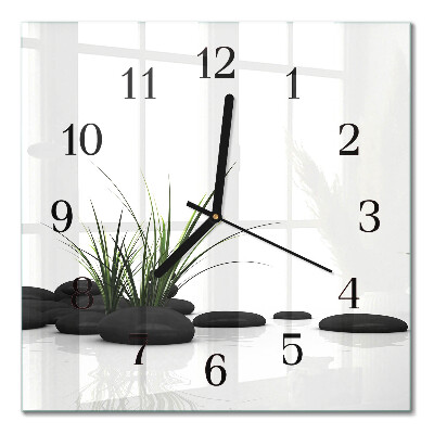 Square kitchen clock Stones