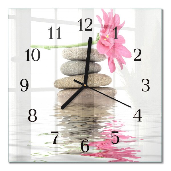 Square wall clock Stones
