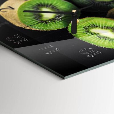 Glass clock square Kiwi