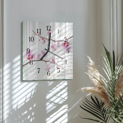 Square kitchen clock Orchid
