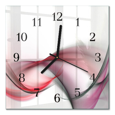 Square wall clock Abstract art