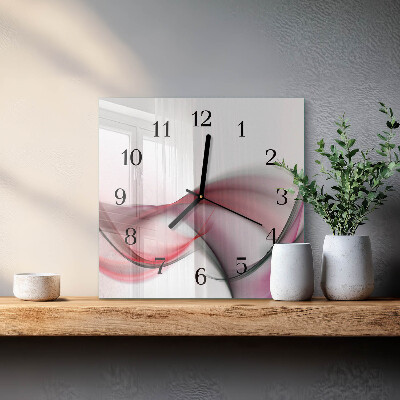 Square wall clock Abstract art