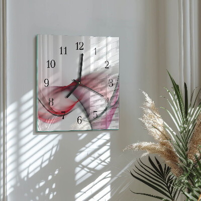 Square wall clock Abstract art