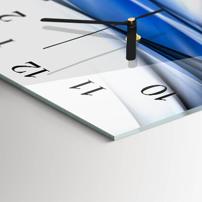 Glass wall clock square Abstract lines