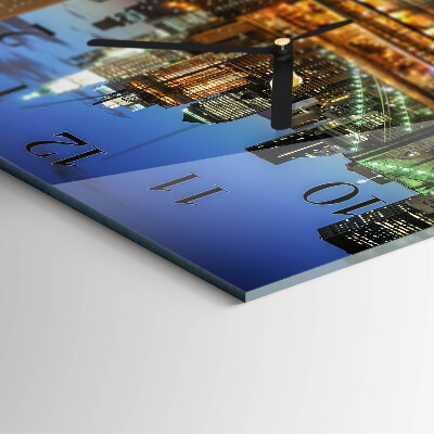 Glass clock square Horizon