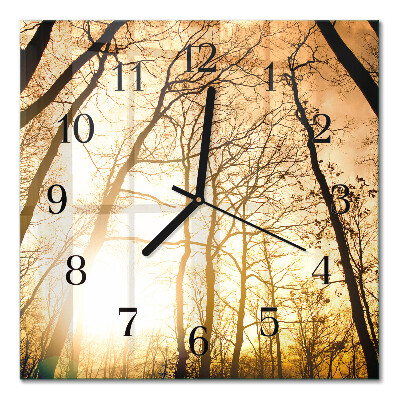 Square wall clock Trees