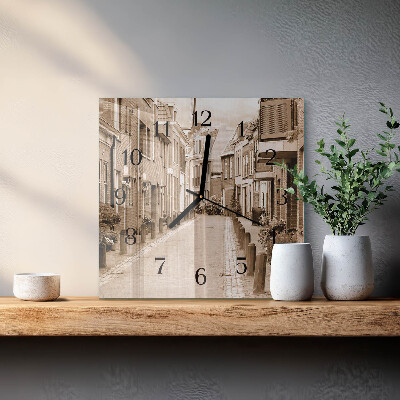 Square kitchen clock Sepia Alley