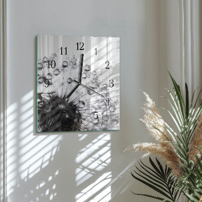 Square wall clock Dandelion