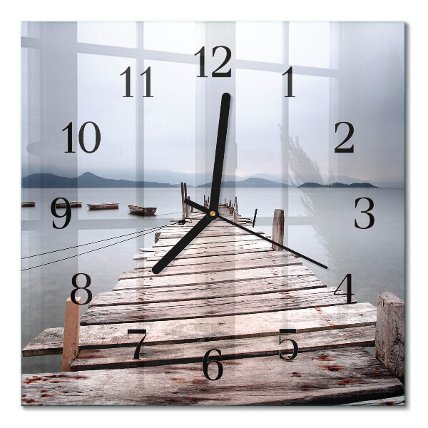 Glass wall clock square Network