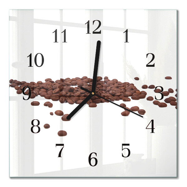 Square kitchen clock Coffee beans