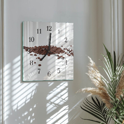 Square kitchen clock Coffee beans