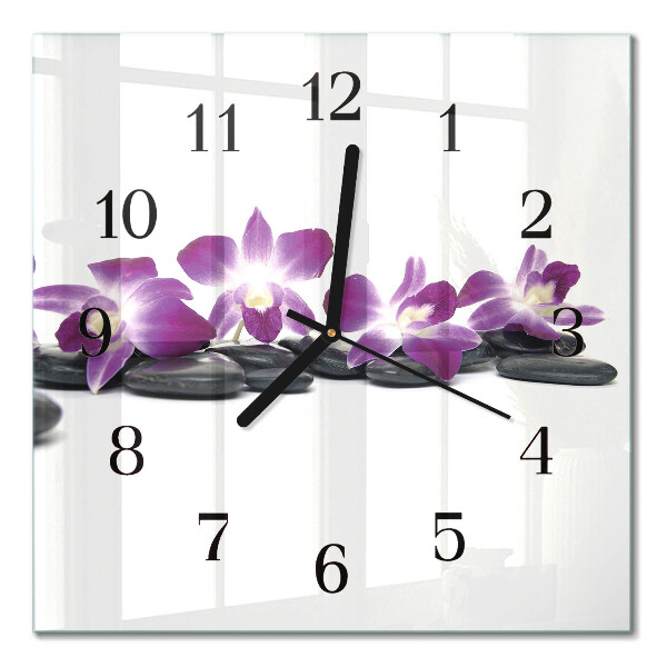 Square kitchen clock Orchid