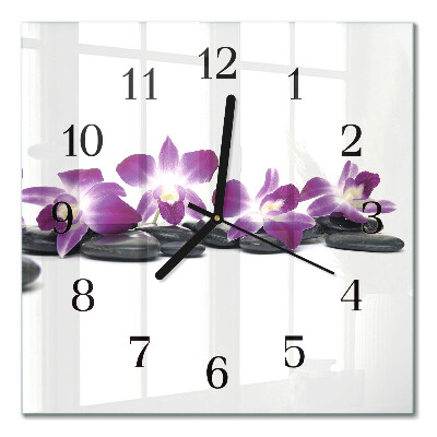 Square kitchen clock Orchid
