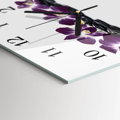 Square kitchen clock Orchid