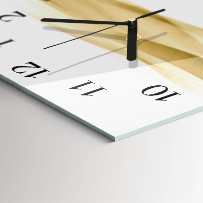 Glass wall clock square Abstract wave