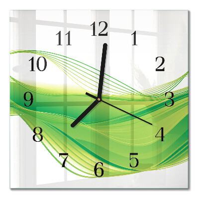 Square kitchen clock Abstract lines