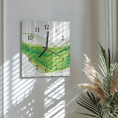 Square kitchen clock Abstract lines