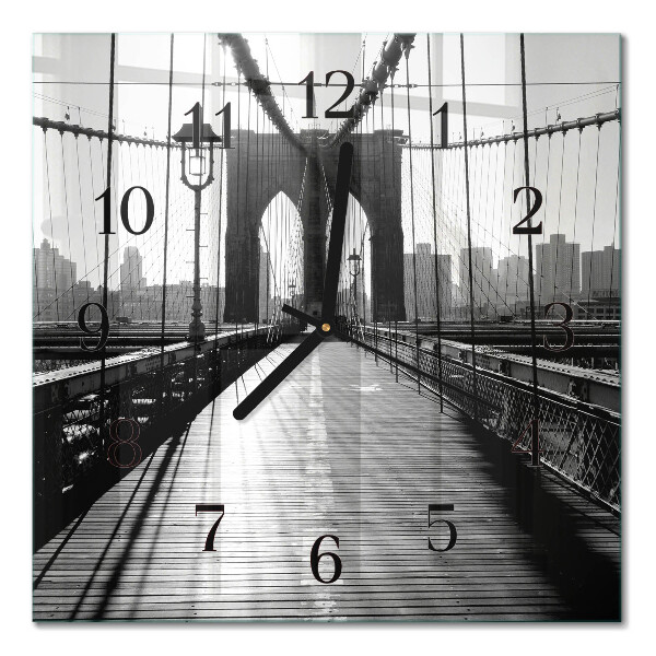 Glass clock square Bridge