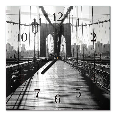 Glass clock square Bridge