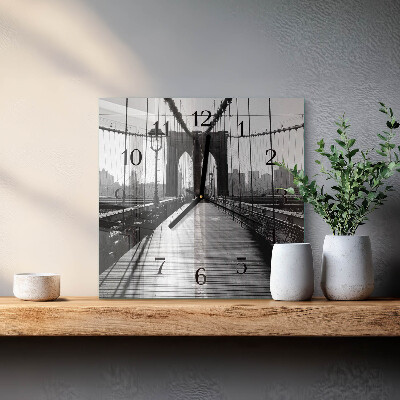 Glass clock square Bridge