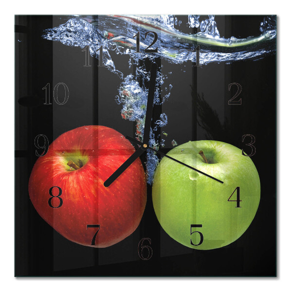 Square wall clock Apples
