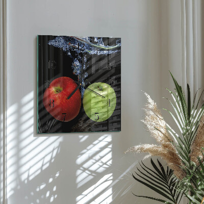Square wall clock Apples