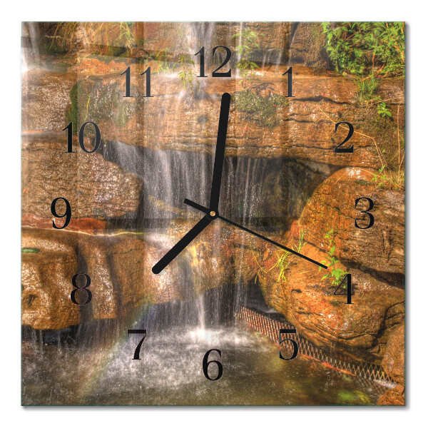 Square kitchen clock Waterfall