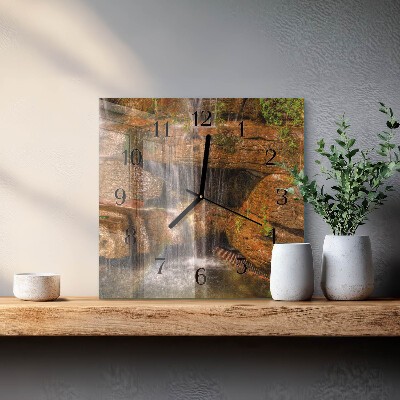 Square kitchen clock Waterfall