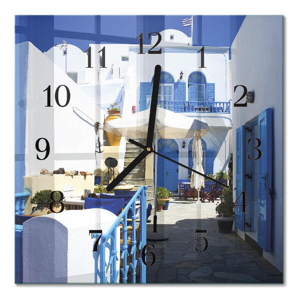 Glass clock square Greece