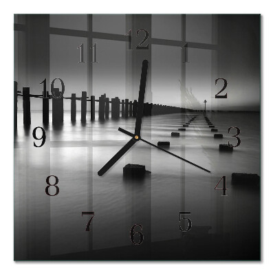 Square kitchen clock Sea