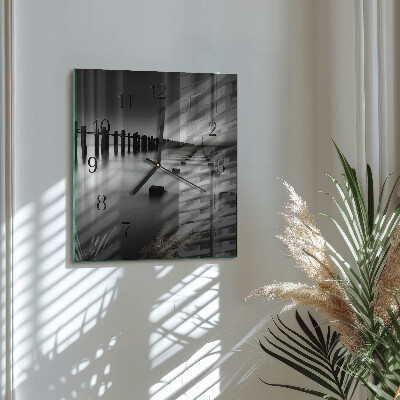 Square kitchen clock Sea