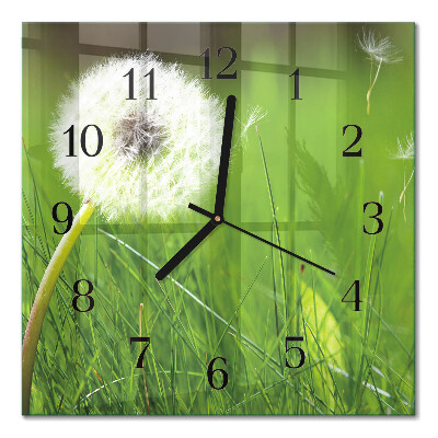 Square kitchen clock Dandelion