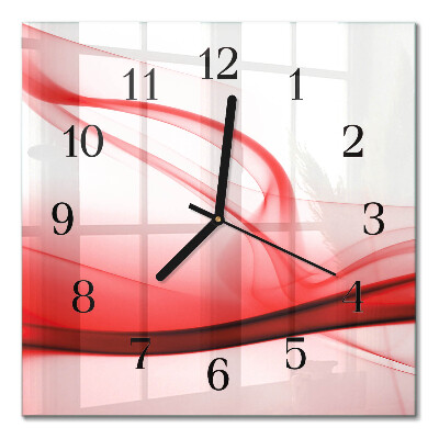 Square kitchen clock Abstract lines