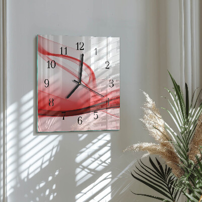 Square kitchen clock Abstract lines