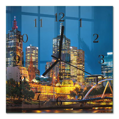Glass clock square City